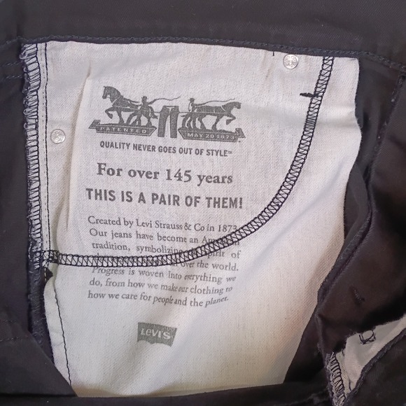 Levis 511 Slim Fit Jeans Mens 38x30 Black Denim Pants Stretch - Picture 12 of 16